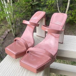 Jeffrey Campbell Hustler Mule in Dusty Blush